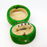 9ct Yellow Gold, Sapphire & Spinel Half-Eternity Ring Vintage c1980