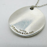 Tiffany & Co. Sterling Silver Round Notes Pendant Necklace in Pouch Vintage London