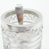 Georgian Sterling Silver & Cut Glass Crested Mustard Pot 1789 London Antique