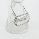 Edwardian Sterling Silver & Glass Whisky Tot with Vintage Label 1909 London