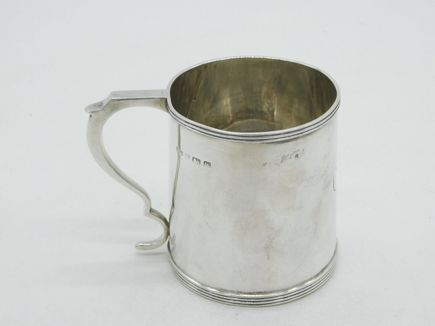 Mappin & Webb Sterling Silver Christening Mug Tankard 1921 Antique Art Deco