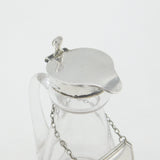 Edwardian Sterling Silver & Glass Whisky Tot with Vintage Label 1909 London