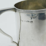 Mappin & Webb Sterling Silver Christening Mug Tankard 1921 Antique Art Deco