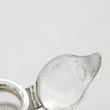 Edwardian Sterling Silver & Glass Whisky Tot with Vintage Label 1909 London