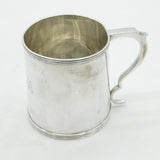 Mappin & Webb Sterling Silver Christening Mug Tankard 1921 Antique Art Deco