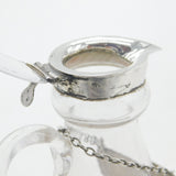 Edwardian Sterling Silver & Glass Whisky Tot with Vintage Label 1909 London
