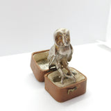 Cast Sterling Silver Perched Owl Figurine Ornament Vintage c1970
