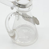 Edwardian Sterling Silver & Glass Whisky Tot with Vintage Label 1909 London