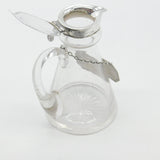Edwardian Sterling Silver & Glass Whisky Tot with Vintage Label 1909 London