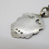 Victorian Sterling Silver, Woven Hair Fob Mourning Watch Chain Antique 1898 Birmingham