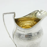 Georgian Sterling Silver Floral Pattern Cream Jug 1796 London Antique