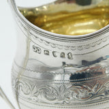 Georgian Sterling Silver Floral Pattern Cream Jug 1796 London Antique