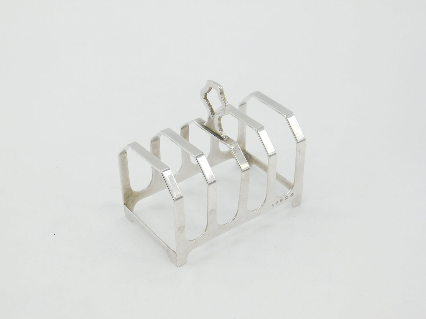 Sterling Silver Four Part Toast Rack 1933 Birmingham Antique Art Deco