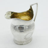 Georgian Sterling Silver Floral Pattern Cream Jug 1796 London Antique