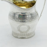 Georgian Sterling Silver Floral Pattern Cream Jug 1796 London Antique