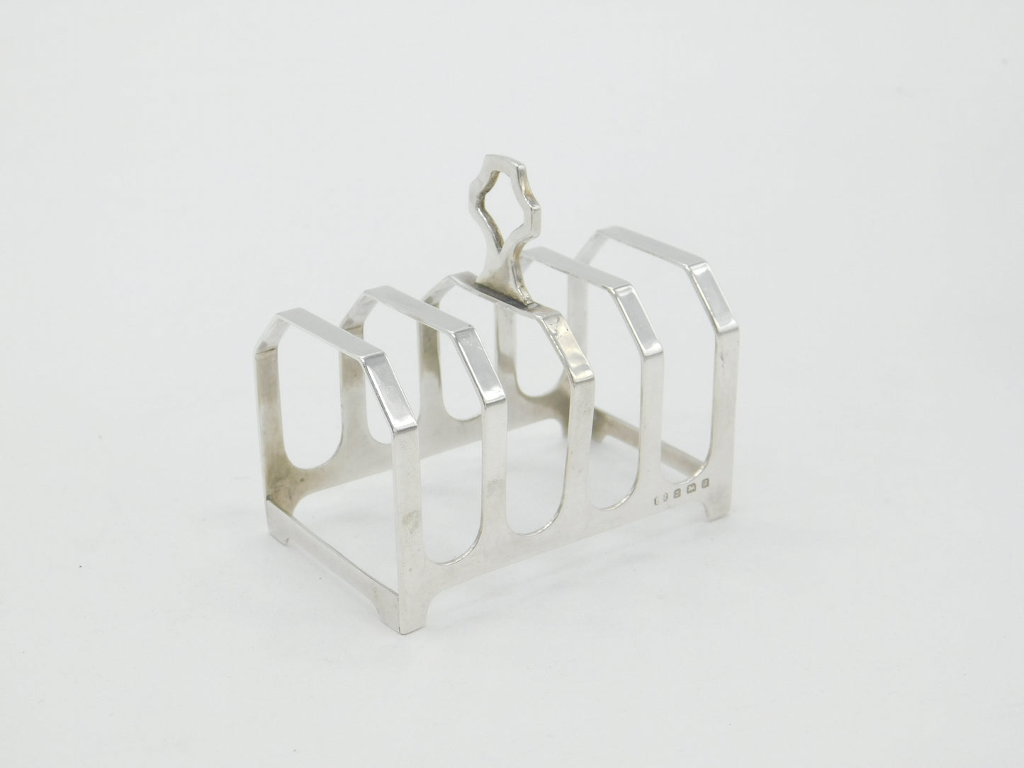 Sterling Silver Four Part Toast Rack 1933 Birmingham Antique Art Deco