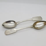 George IV Aberdeen Scottish Sterling Silver Teaspoon Pair Antique c1821 J. Pirie