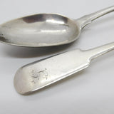 George IV Aberdeen Scottish Sterling Silver Teaspoon Pair Antique c1821 J. Pirie