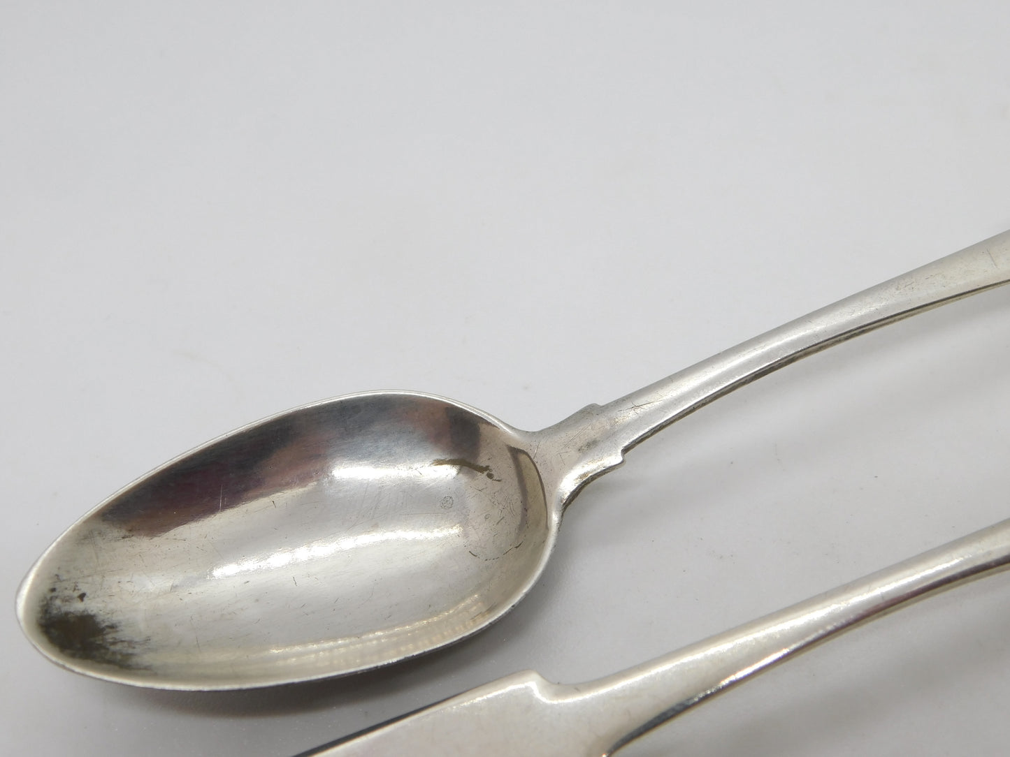 George IV Aberdeen Scottish Sterling Silver Teaspoon Pair Antique c1821 J. Pirie