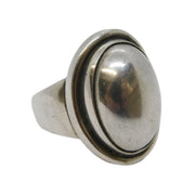 Georg Jensen Danish Sterling Silver Button Ring 46A Harald Nielsen Antique c1940