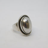 Georg Jensen Danish Sterling Silver Button Ring 46A Harald Nielsen Antique c1940