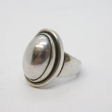 Georg Jensen Danish Sterling Silver Button Ring 46A Harald Nielsen Antique c1940