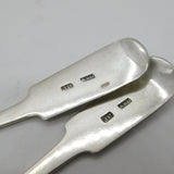 George IV Aberdeen Scottish Sterling Silver Teaspoon Pair Antique c1821 J. Pirie
