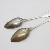 George IV Aberdeen Scottish Sterling Silver Teaspoon Pair Antique c1821 J. Pirie
