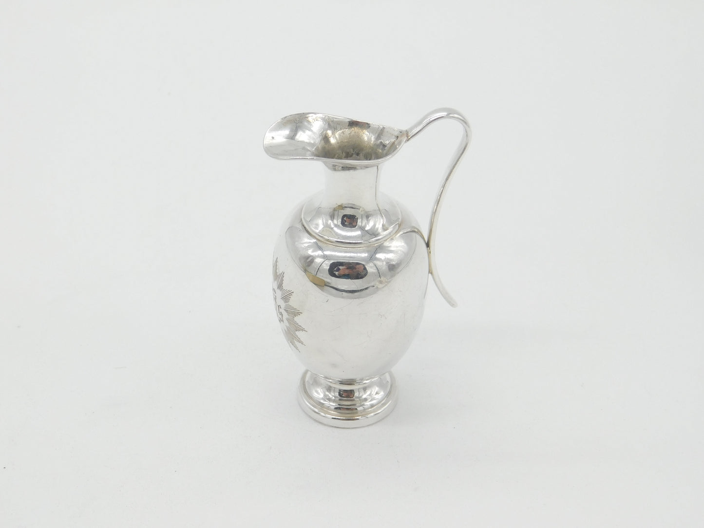 Victorian Aston & Son Sterling Silver IHS Small Communion Wine Jug c1860 Antique