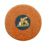 Georgian Grand Tour Goldstone Micro-Mosaic Lion of Venice Plaque Antique c1830