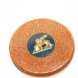 Georgian Grand Tour Goldstone Micro-Mosaic Lion of Venice Plaque Antique c1830