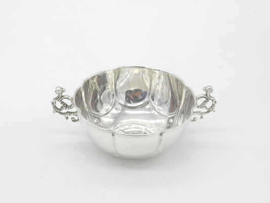 Edwardian Sterling Silver Twin Handled Quaich Cup 1902 London Antique