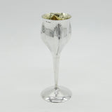 Arts & Crafts Planished Sterling Silver Champagne Flute 1988 London Vintage