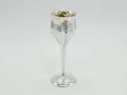 Arts & Crafts Planished Sterling Silver Champagne Flute 1988 London Vintage