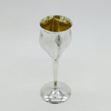 Arts & Crafts Planished Sterling Silver Champagne Flute 1988 London Vintage