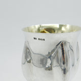Arts & Crafts Planished Sterling Silver Champagne Flute 1988 London Vintage
