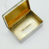 Victorian Sterling Silver & Enamel 'Who the Devil are You' Vesta Case Antique 1887 Birmingham