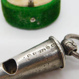 Victorian Sterling Silver Working Military Whistle Antique 1852 Birmingham