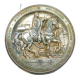 Sterling Silver Mounted King William IV Seal Plaque Vintage 1973 London