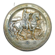Sterling Silver Mounted King William IV Seal Plaque Vintage 1973 London