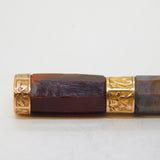 Scottish Victorian 9ct Gold Mounted Agate Bar Brooch Antique c1860s