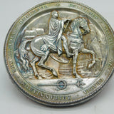 Sterling Silver Mounted King William IV Seal Plaque Vintage 1973 London
