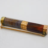 Scottish Victorian 9ct Gold Mounted Agate Bar Brooch Antique c1860s