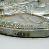 Sterling Silver Mounted King William IV Seal Plaque Vintage 1973 London