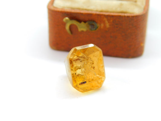 Georgian Carved Citrine Un-Mounted Capricorn the Goat Intaglio Seal c1810 AF