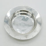 Sterling Silver Child's Pictorial Christening Plate Antique 1935 Birmingham Deco