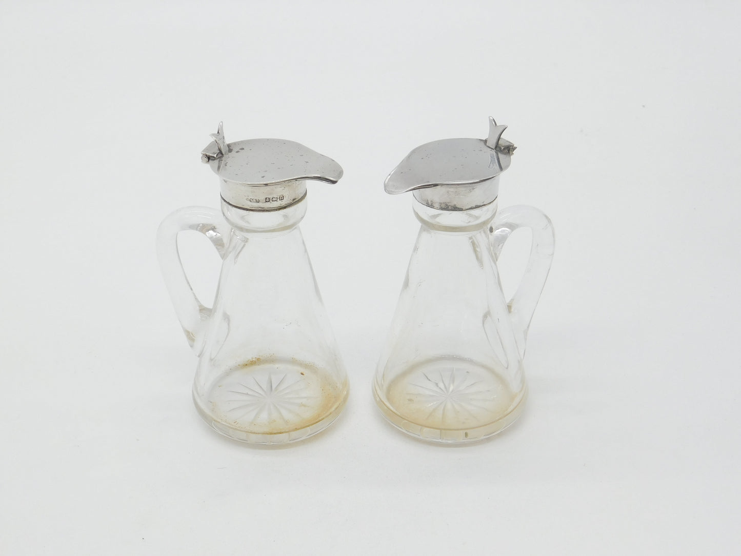 Pair of Sterling Silver Whisky Tots or Noggins 1912 Birmingham Levi & Salaman