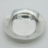Sterling Silver Child's Pictorial Christening Plate Antique 1935 Birmingham Deco