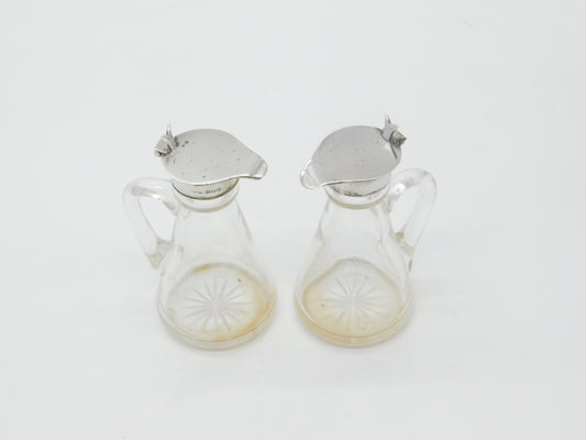 Pair of Sterling Silver Whisky Tots or Noggins 1912 Birmingham Levi & Salaman