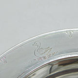 Sterling Silver Child's Pictorial Christening Plate Antique 1935 Birmingham Deco